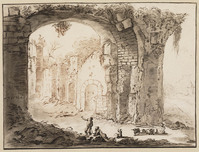 TvB G 6205
<br/>
Twee schaapsherders bij een ruïne
<br/>
<em>Cootwyck, Jurriaan (1714 - 1798)</em>